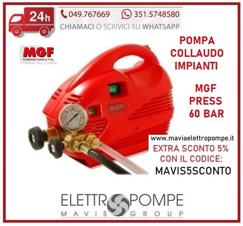 Pompa collaudo prova impianti