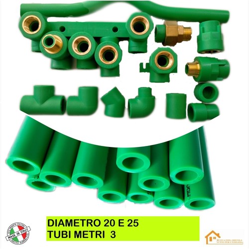 Tubo raccordi ppr verde - tubo, a